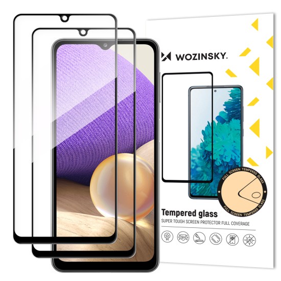 Wozinsky 2x Tempered Glass Full Glue Super Tough Screen Protector Full Coveraged with Frame Case Fr