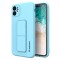 Θήκη Wozinsky Kickstand Case flexible silicone cover with a stand Samsung Galaxy A12 Ανοιχτό Μπλε