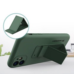 Θήκη Wozinsky Kickstand Case flexible silicone cover with a stand Samsung Galaxy A12 Ανοιχτό Μπλε