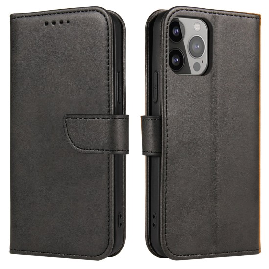 Magnet Case κομψή θήκη βιβλίο με βάση στήριξης για iPhone 13 Pro Μαύρο