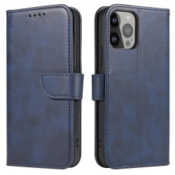 Magnet Case κομψή θήκη βιβλίο με βάση στήριξης για iPhone 13 Pro Μπλε