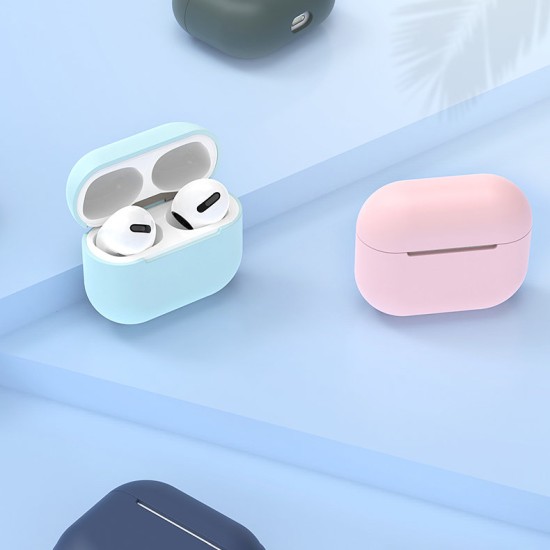 Case for AirPods 3 soft silicone earphones case (case C) Λευκό