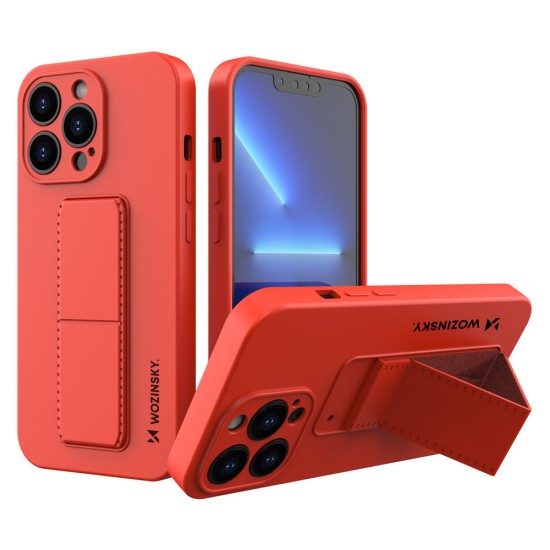 Θήκη Σιλικόνης Wozinsky Kickstand cover with a stand iPhone 13 Pro Κόκκινο Θήκη Σιλικόνης Wozinsky Kickstand cover with a stand iPhone 13 Pro Κόκκινο