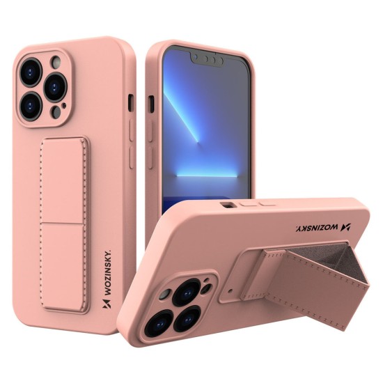 Θήκη Σιλικόνης Wozinsky Kickstand cover with a stand iPhone 13 Pro Ροζ Θήκη Σιλικόνης Wozinsky Kickstand cover with a stand iPhone 13 Pro Ροζ