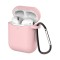 Case for AirPods 2 / AirPods 1 silicone soft case for headphones + keychain carabiner pendant (case