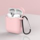 Case for AirPods 2 / AirPods 1 silicone soft case for headphones + keychain carabiner pendant (case