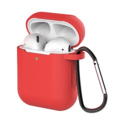 Case for AirPods 2 / AirPods 1 silicone soft case for headphones + keychain carabiner pendant (case Case for AirPods 2 / AirPods 1 silicone soft case for headphones + keychain carabiner pendant (case