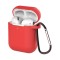 Case for AirPods 2 / AirPods 1 silicone soft case for headphones + keychain carabiner pendant (case