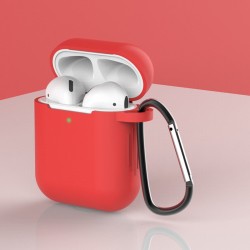 Case for AirPods 2 / AirPods 1 silicone soft case for headphones + keychain carabiner pendant (case Case for AirPods 2 / AirPods 1 silicone soft case for headphones + keychain carabiner pendant (case