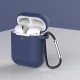 Case for AirPods 2 / AirPods 1 silicone soft case for headphones + keychain carabiner pendant (case