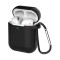 Case for AirPods 2 / AirPods 1 silicone soft cover for headphones + keychain carabiner pendant (cas