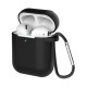 Case for AirPods 2 / AirPods 1 silicone soft cover for headphones + keychain carabiner pendant (cas