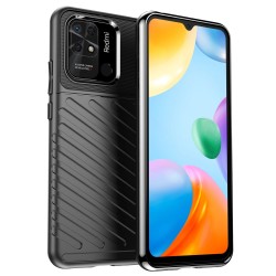 Hurtel Thunder Back Cover Σιλικόνης Ανθεκτική Μαύρο (Redmi 10C)