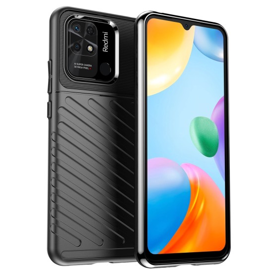 Hurtel Thunder Back Cover Σιλικόνης Ανθεκτική Μαύρο (Redmi 10C)