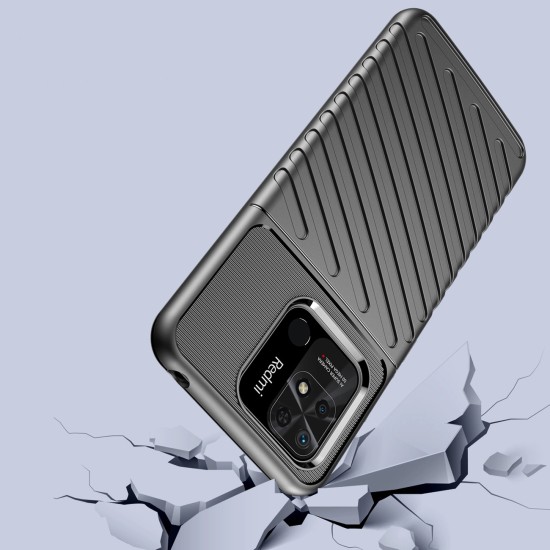 Hurtel Thunder Back Cover Σιλικόνης Ανθεκτική Μαύρο (Redmi 10C)