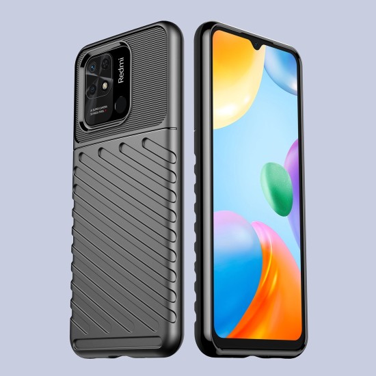 Hurtel Thunder Back Cover Σιλικόνης Ανθεκτική Μαύρο (Redmi 10C)