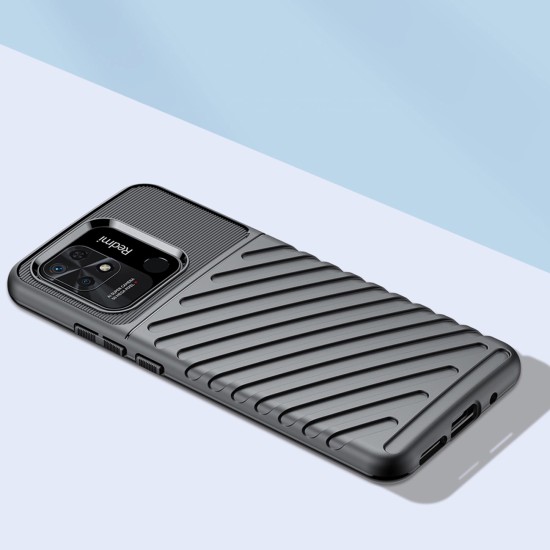 Hurtel Thunder Back Cover Σιλικόνης Ανθεκτική Μαύρο (Redmi 10C)
