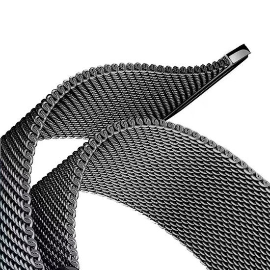 Hurtel Magnetic Strap Watch 7 7/8 45mm Magnetic Wristband Bracelet Bangle Μαύρο