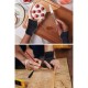 Hurtel Set of two fabric stabilizers with Velcro, black band for right and left wrist (9 inches)