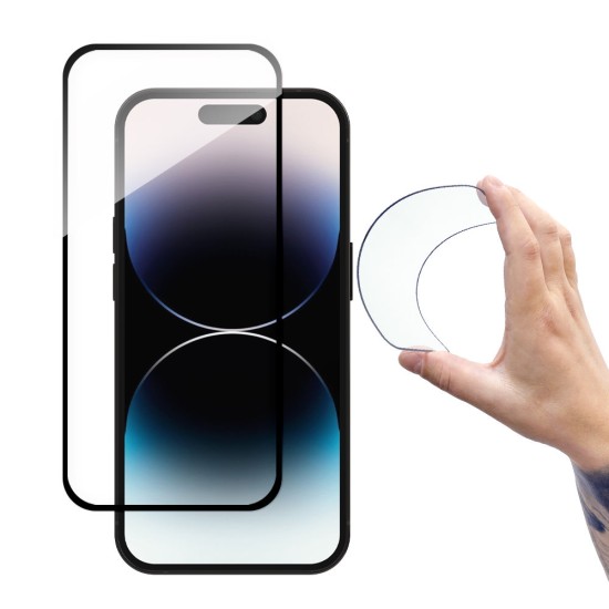 Wozinsky Flexi Nano Full Face Tempered Glass Μαύρο (iPhone 14 Pro)