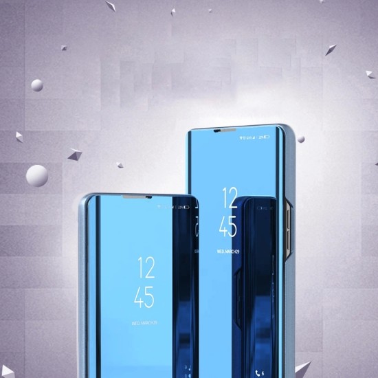 Clear View Case cover for Xiaomi Redmi 10C flip cover blue