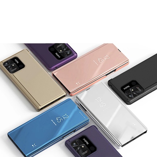 Clear View Case cover for Xiaomi Redmi 10C flip cover blue