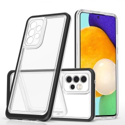 Clear 3in1 case for Samsung Galaxy A14 silicone cover with frame black