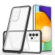 Clear 3in1 case for Samsung Galaxy A14 silicone cover with frame black Clear 3in1 case for Samsung Galaxy A14 silicone cover with frame black