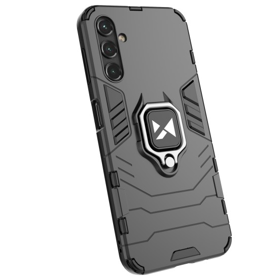 Wozinsky Ring Armor case for Samsung Galaxy A14 armored cover magnetic holder ring black