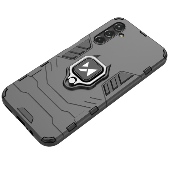 Wozinsky Ring Armor case for Samsung Galaxy A14 armored cover magnetic holder ring black