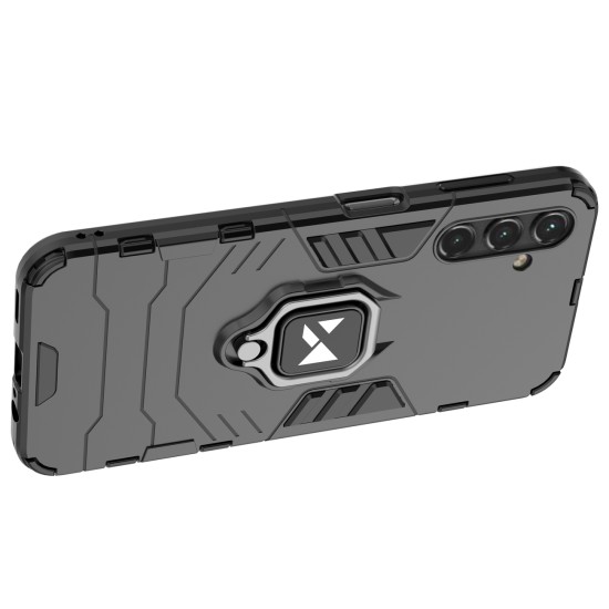 Wozinsky Ring Armor case for Samsung Galaxy A14 armored cover magnetic holder ring black