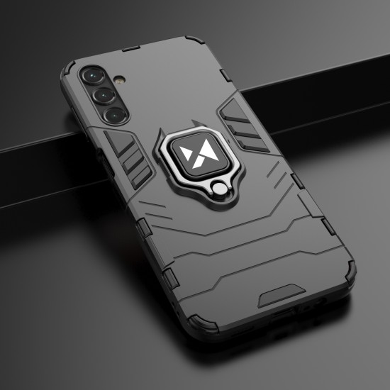 Wozinsky Ring Armor case for Samsung Galaxy A14 armored cover magnetic holder ring black