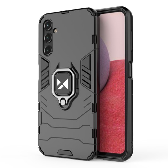 Wozinsky Ring Armor case for Samsung Galaxy A14 armored cover magnetic holder ring black