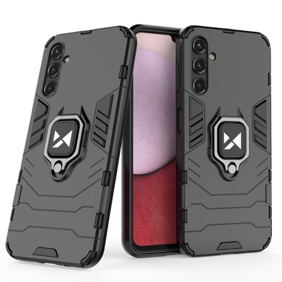 Wozinsky Ring Armor case for Samsung Galaxy A14 armored cover magnetic holder ring black