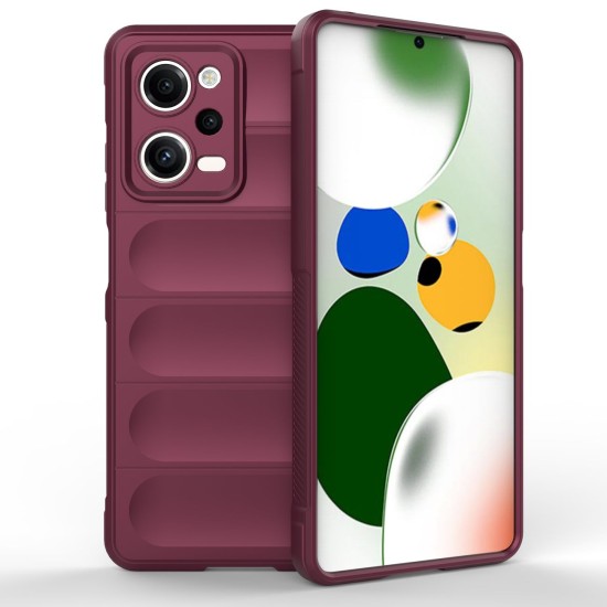 Magic Shield Case Cover for Xiaomi Redmi Note 12 Pro / Poco X5 Pro 5G Flexible Armor Cover Burgundy Magic Shield Case Cover for Xiaomi Redmi Note 12 Pro / Poco X5 Pro 5G Flexible Armor Cover Burgundy