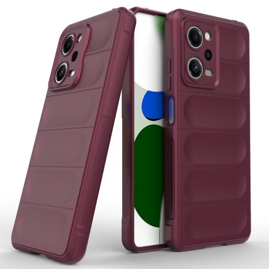 Magic Shield Case Cover for Xiaomi Redmi Note 12 Pro / Poco X5 Pro 5G Flexible Armor Cover Burgundy Magic Shield Case Cover for Xiaomi Redmi Note 12 Pro / Poco X5 Pro 5G Flexible Armor Cover Burgundy