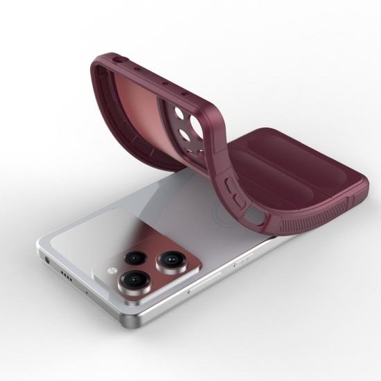 Magic Shield Case Cover for Xiaomi Redmi Note 12 Pro / Poco X5 Pro 5G Flexible Armor Cover Burgundy Magic Shield Case Cover for Xiaomi Redmi Note 12 Pro / Poco X5 Pro 5G Flexible Armor Cover Burgundy