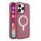 Magnetic Color Matte Case for iPhone 15 Pro Max - Burgundy
