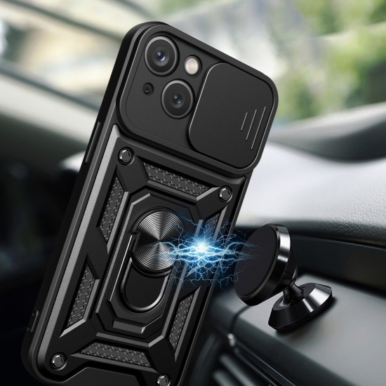 Θήκη Wozinsky Ring Armor για iPhone 15 - μπλε Θήκη Wozinsky Ring Armor για iPhone 15 - μπλε