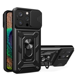 Camshield Back Cover Ανθεκτική Μαύρο (iPhone 15 Pro Max)