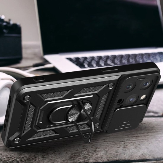 Camshield Back Cover Ανθεκτική Μαύρο (iPhone 15 Pro Max)