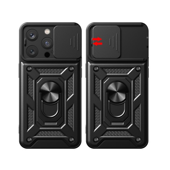 Camshield Back Cover Ανθεκτική Μαύρο (iPhone 15 Pro Max)