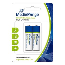 Mediarange επαναφορτιζόμενη μπαταρία Mignon AA (HR6), 2600mAh, 2τμχ
