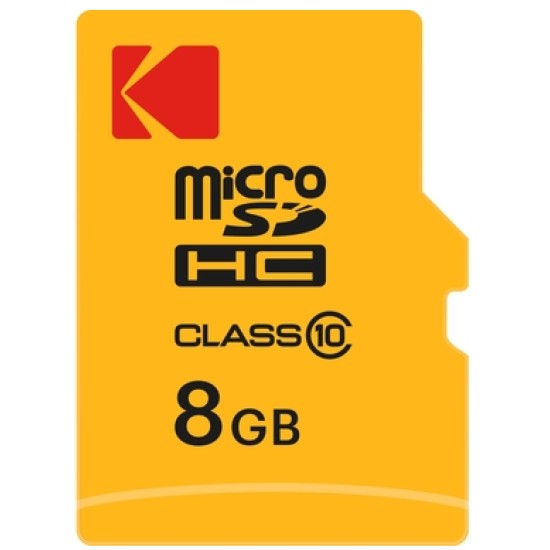 Memory Card MicroSD Kodak Extra Performance 8GB Class 10 with Adapter Memory Card MicroSD Kodak Extra Performance 8GB Class 10 with Adapter