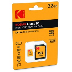 Memory Card MicroSD Kodak Extra Performance 32GB Class 10 with Adapter