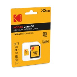 Memory Card MicroSD Kodak UHS-I U1 Premium Performance 32GB Class 10 with Adapter