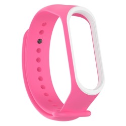 Λουράκι Senso για Xiaomi Mi Band 3 / 4 / 5 Replacement Band Ροζ Λευκό