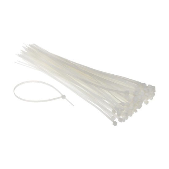 Powertech δεματικά καλωδίων TIES-018, 120x3mm, λευκό