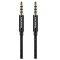 Powertech καλώδιο Jack 3.5mm Prime PTR-0089, 4 pIn, copper, 1m Μαύρο