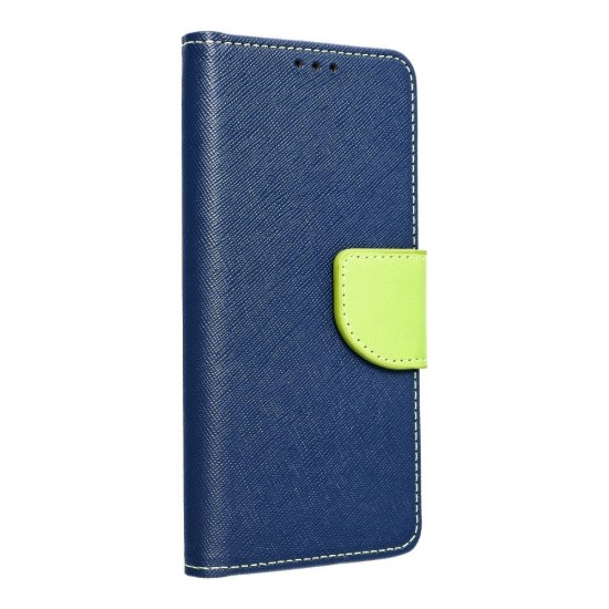 Fancy Wallet Δερματίνης Galaxy A52 4G / A52 5G / A52s Μπλε - Λαχανί